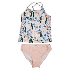 Girls Floral Tankini Swimsuit Set Size 9/10 bikini